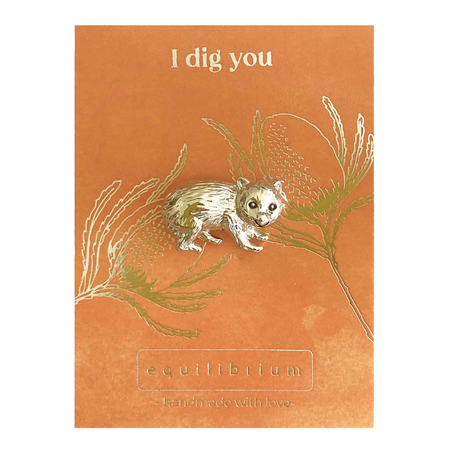 Australian Fauna Lapel Pin Brooch Badge Wombat
