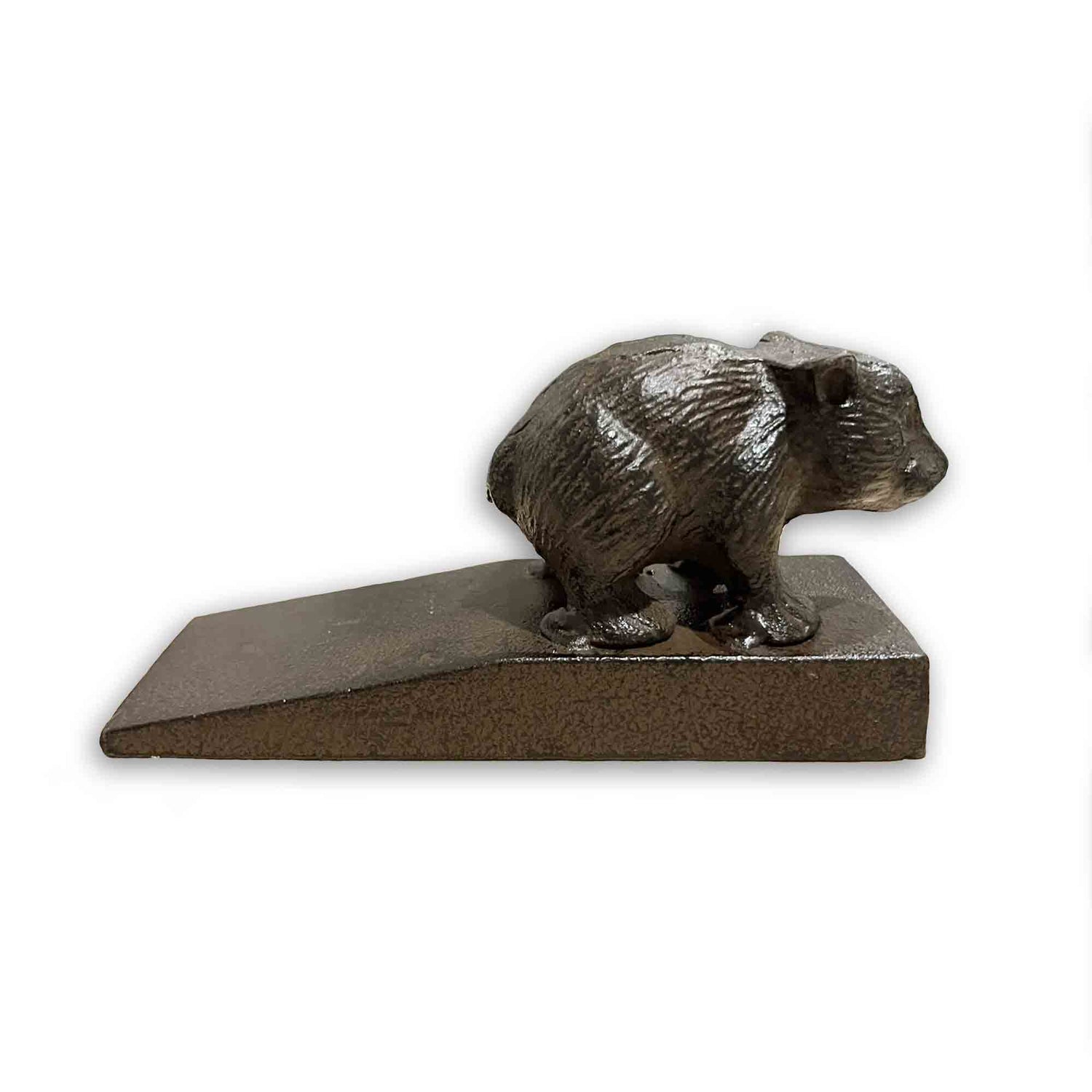 Australian Wombat Metal Cast Iron Door Stop Wedge