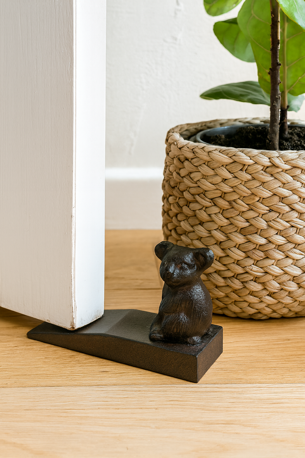 Australian Koala Metal Cast Iron Door Stop Wedge