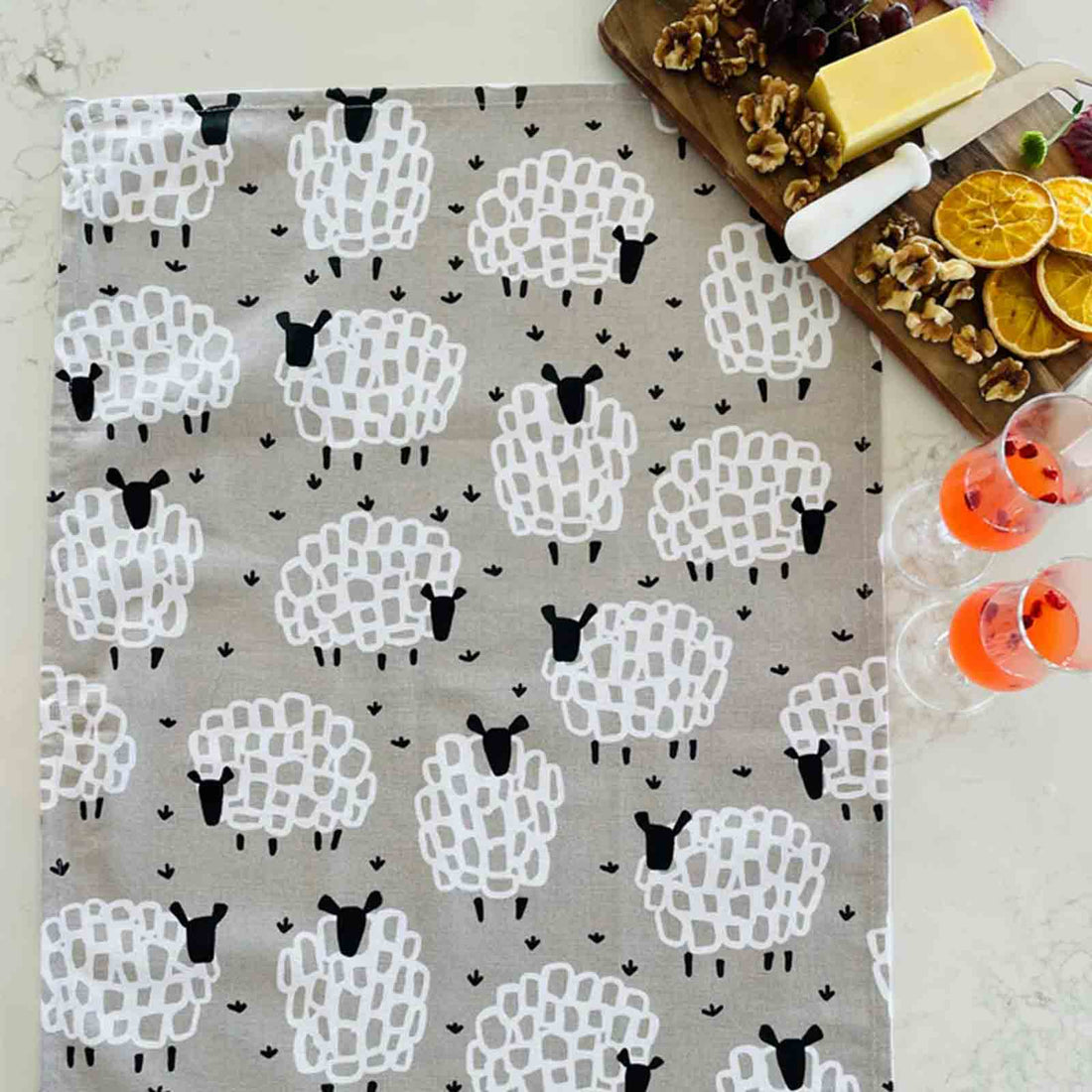 Grey Sheep 100% Cotton Tea Towel