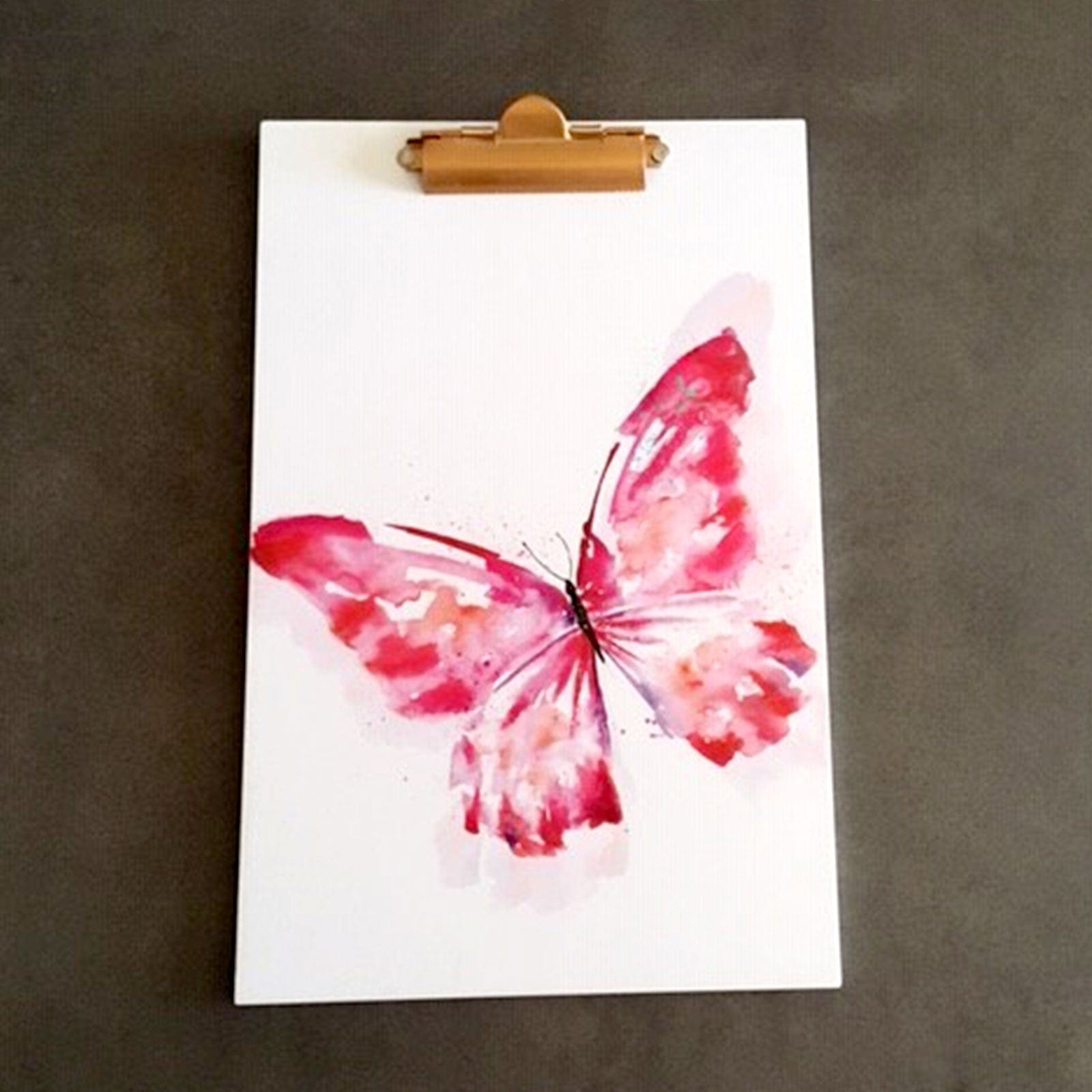 Butterfly Clipboard - with wall hook.