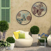 50cm Round Butterfly Wall Decor - 2 Styles Available -