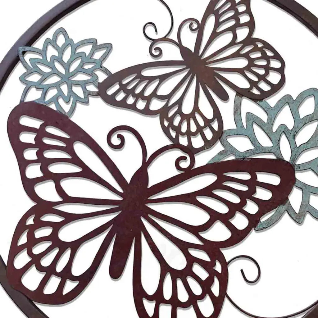 50cm Round Butterfly Wall Decor - 2 Styles Available -