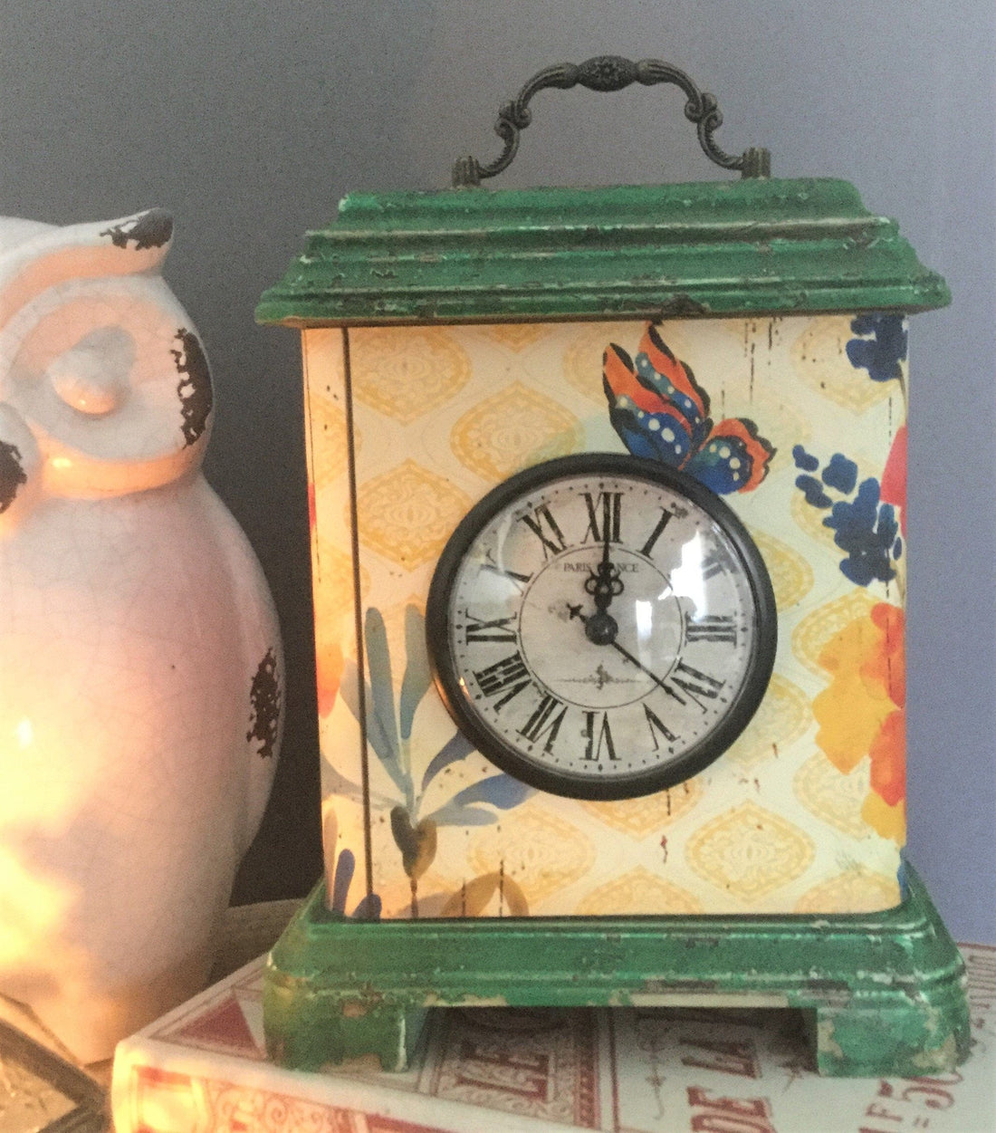 Apple Green Mantel Clock.