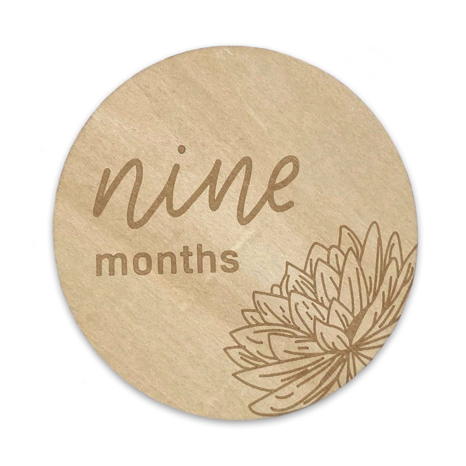 Floral Wooden Baby Milestone Cards