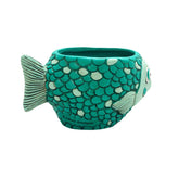 Baby Teal Fish Planter Pot Holder Allen Designs