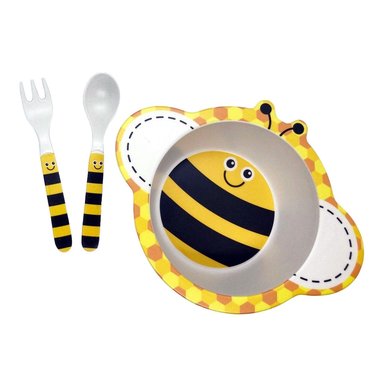 Bumble Bee Bamboo Bowl and Cutlery Set
