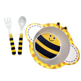 Bumble Bee Bamboo Bowl and Cutlery Set