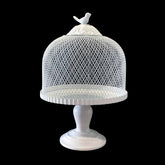 White Cake Stand with Mesh Cover - Hello Homewares