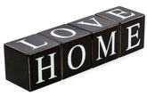 LOVE HOME Wooden Letter Blocks - Black.