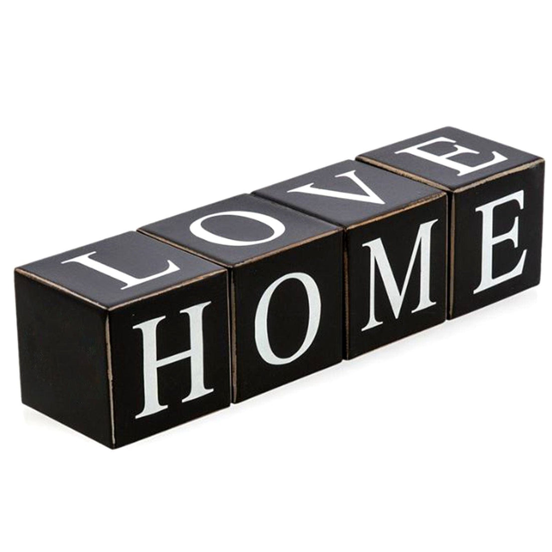 LOVE HOME Wooden Letter Blocks - Black.
