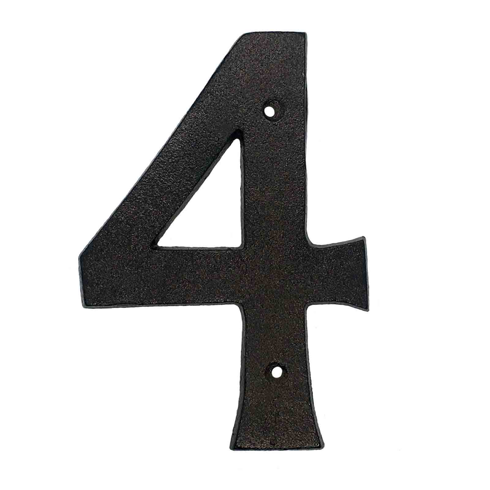 Black Cast Iron House Numbers &amp; Letters