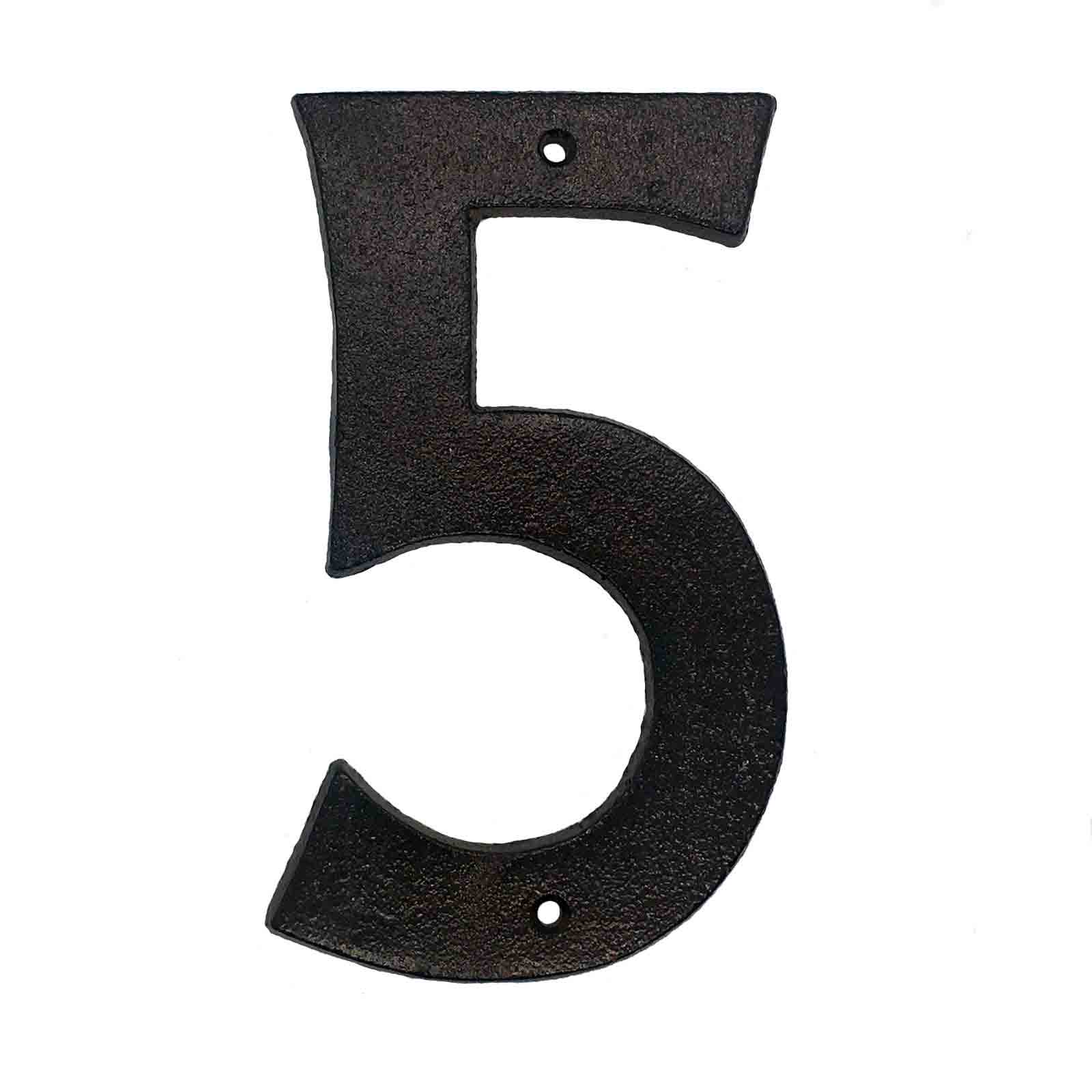 Black Cast Iron House Numbers &amp; Letters