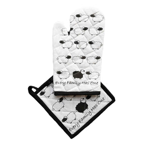 BLACK SHEEP Oven Mitt & Pot Holder Set