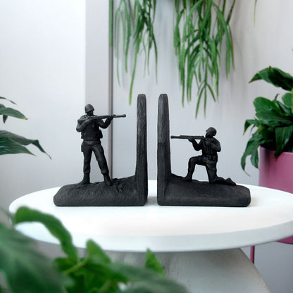 Soldier Bookends - Black.