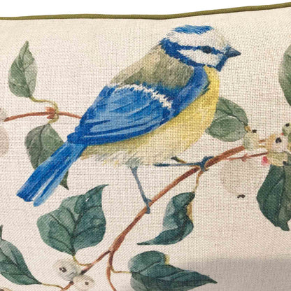 Blue Bird Linen Decorator Cushion - 40cm x 60cm