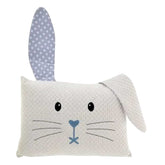 Blue Bunny Rabbit Zip Plush Cushion