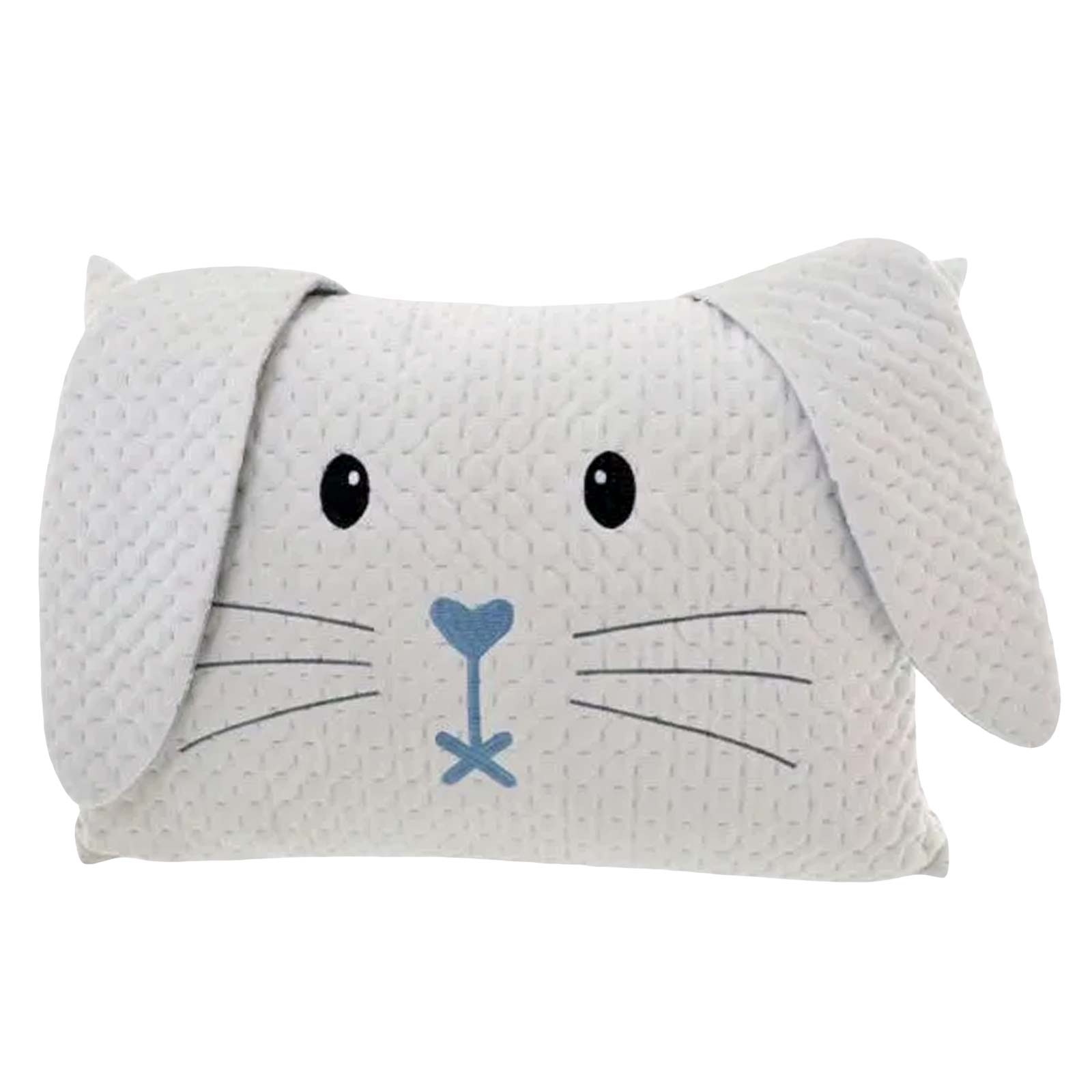 Blue Bunny Rabbit Soft Velour Plush Cushion