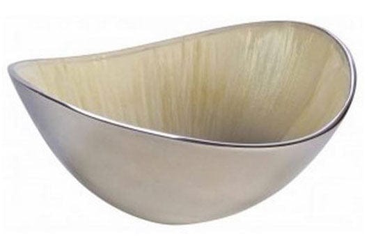 Small Brushed Enamel Aluminium Bowl.