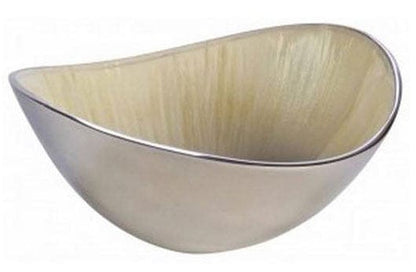 Small Brushed Enamel Aluminium Bowl.