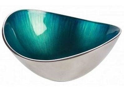 Small Brushed Enamel Aluminium Bowl.