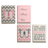 Butterfly Set of 4 Block Wall Art - Hello Homewares