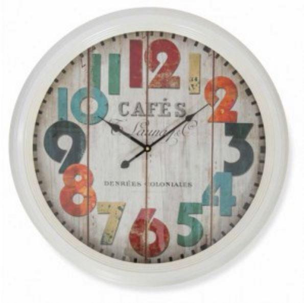 62cm Cafe Metal Wall Clock - 3 Styles.