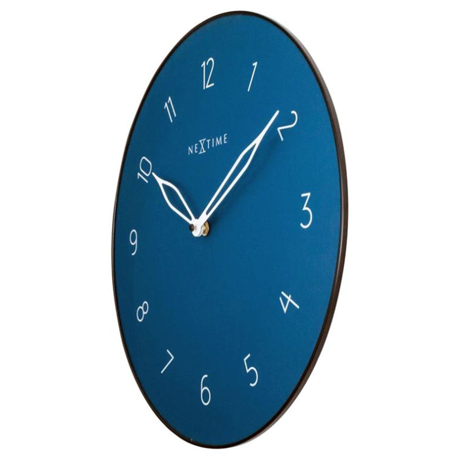 NeXtime CAROUSEL Glass Wall Clock - Blue.