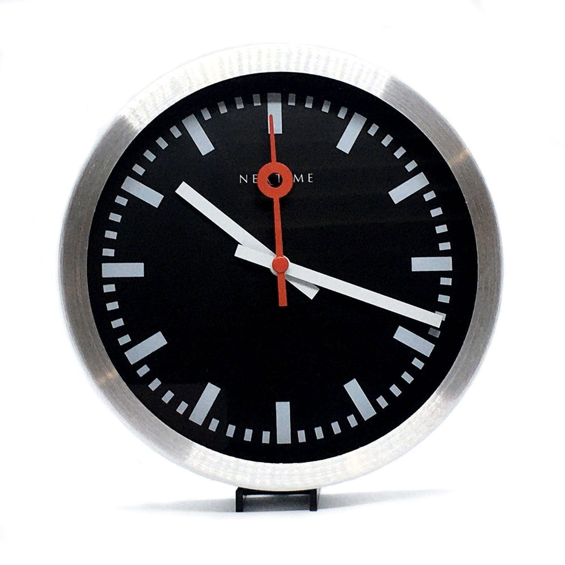 NeXtime 19cm Black Station Desk / Wall Clock.