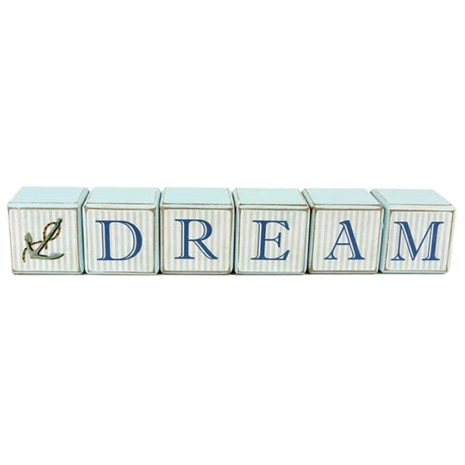 Coastal DREAM Wooden Letter Blocks.