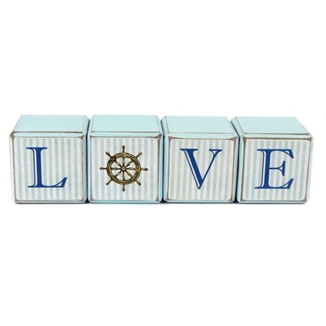 Coastal LOVE Wooden Letter Blocks.