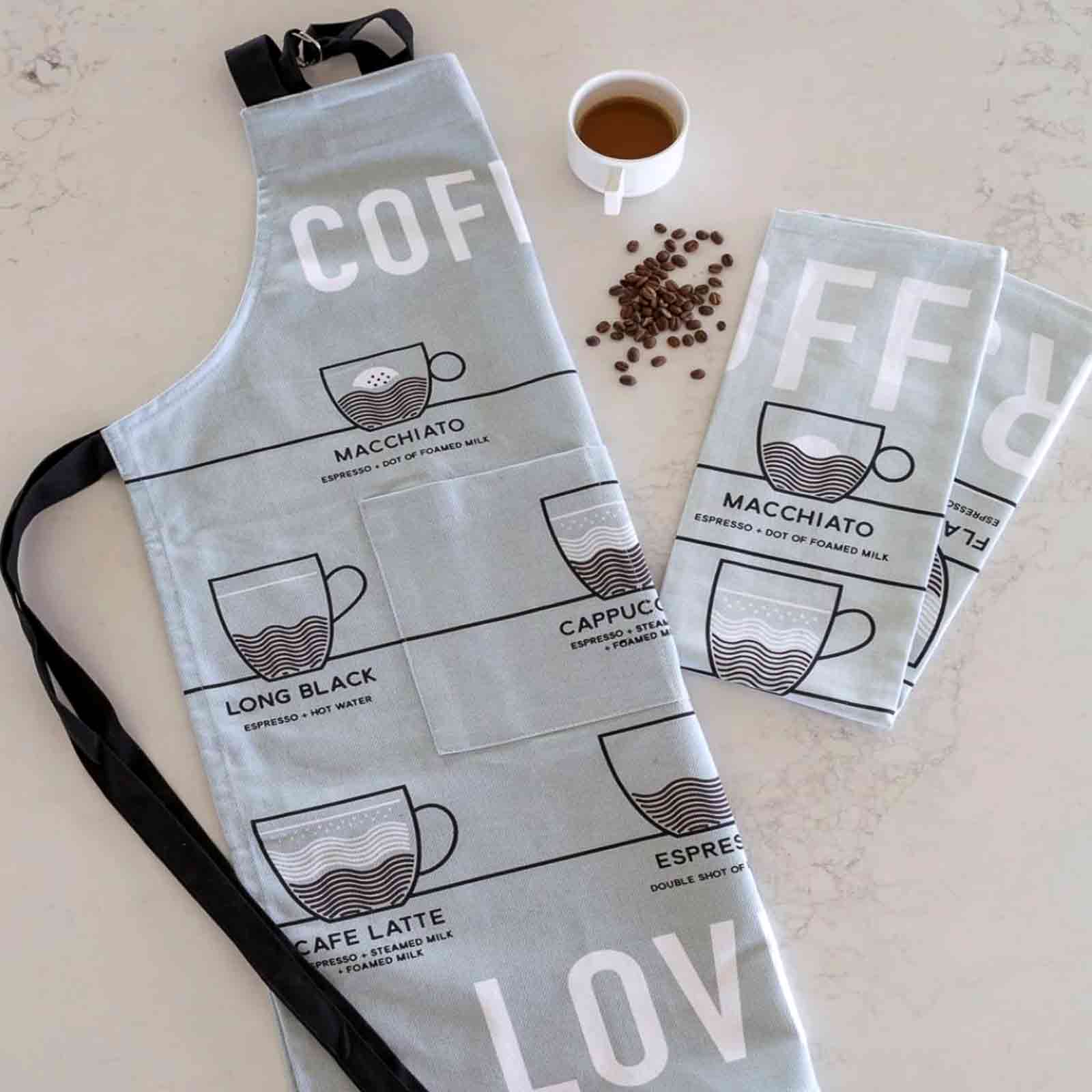 Coffee Lovers Heavy Drill Apron - 100% Cotton
