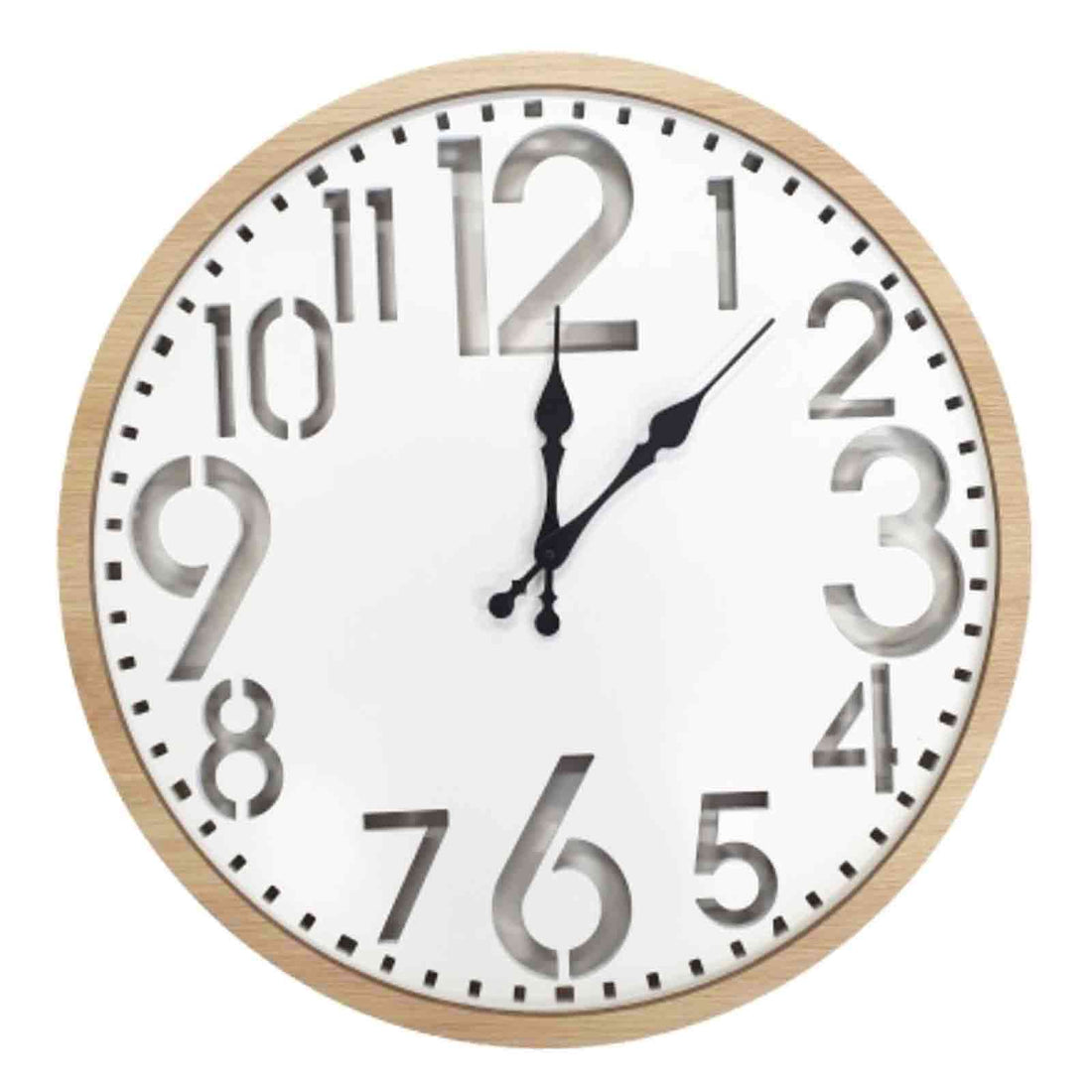 60cm White Cut-Out Wall Clock - Hello Homewares