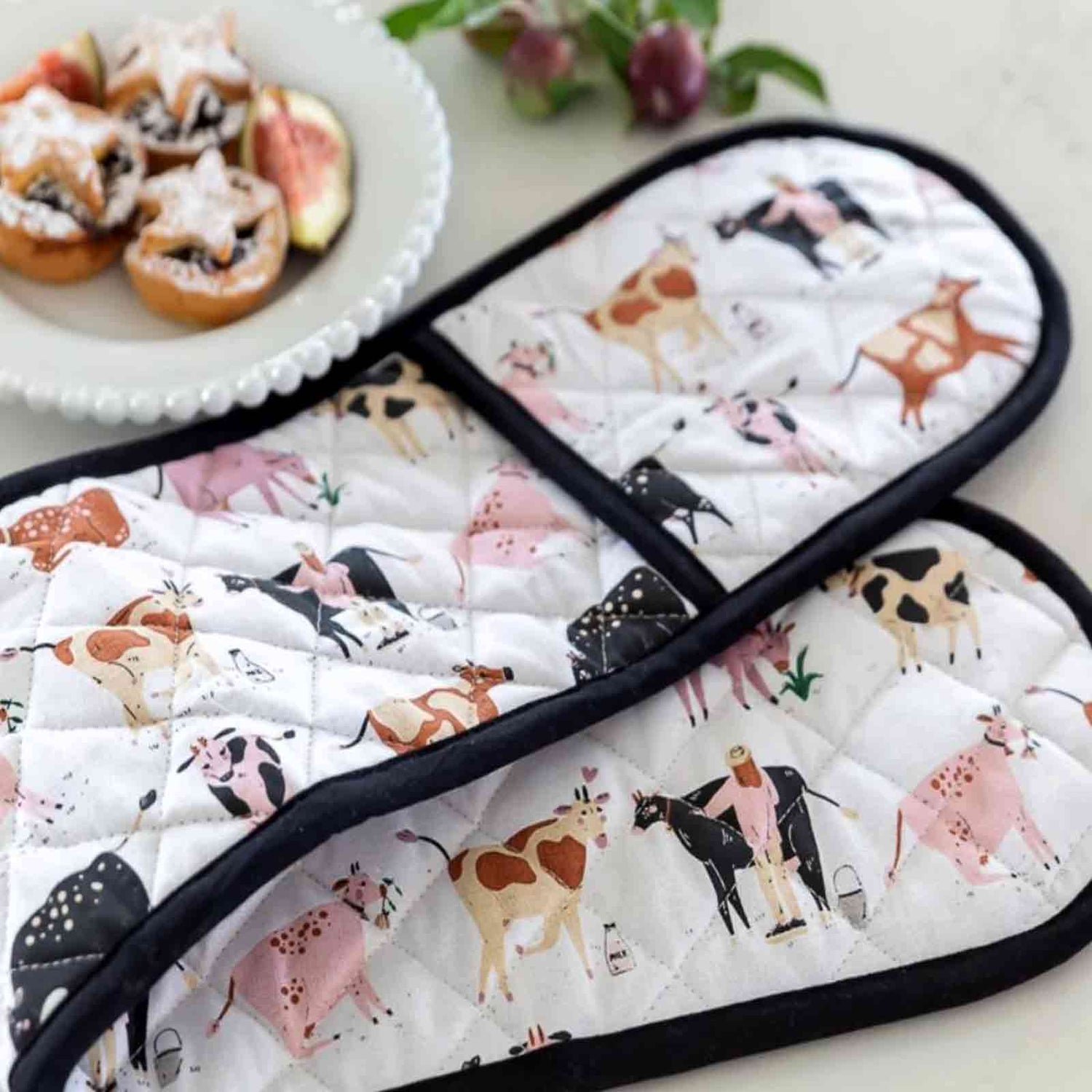 Dairy Cows Double Oven Glove - Hello Homewares