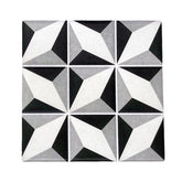 Grey and White Moroccan Tile Coasters - Set of 4