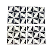 Grey and White Moroccan Tile Coasters - Set of 4