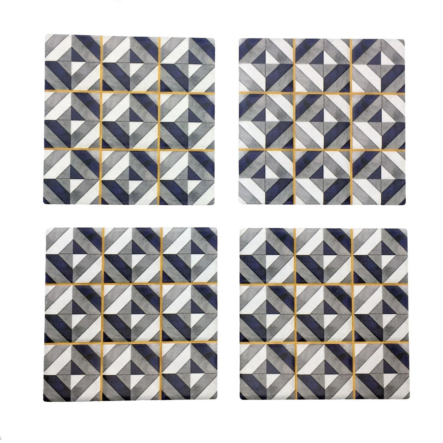 Design 12 Moroccan Tile Coasters - Set of 4.