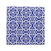 Blue and White Moroccan Tile Coasters - Set of 4.