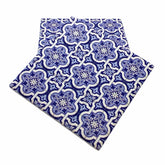 Blue and White Moroccan Tile Coasters - Set of 4.