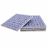 Blue and White Moroccan Tile Coasters - Set of 4.