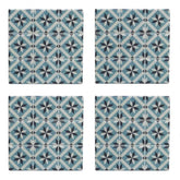 Blue / Grey Moroccan Tile Coasters - Set of 4.