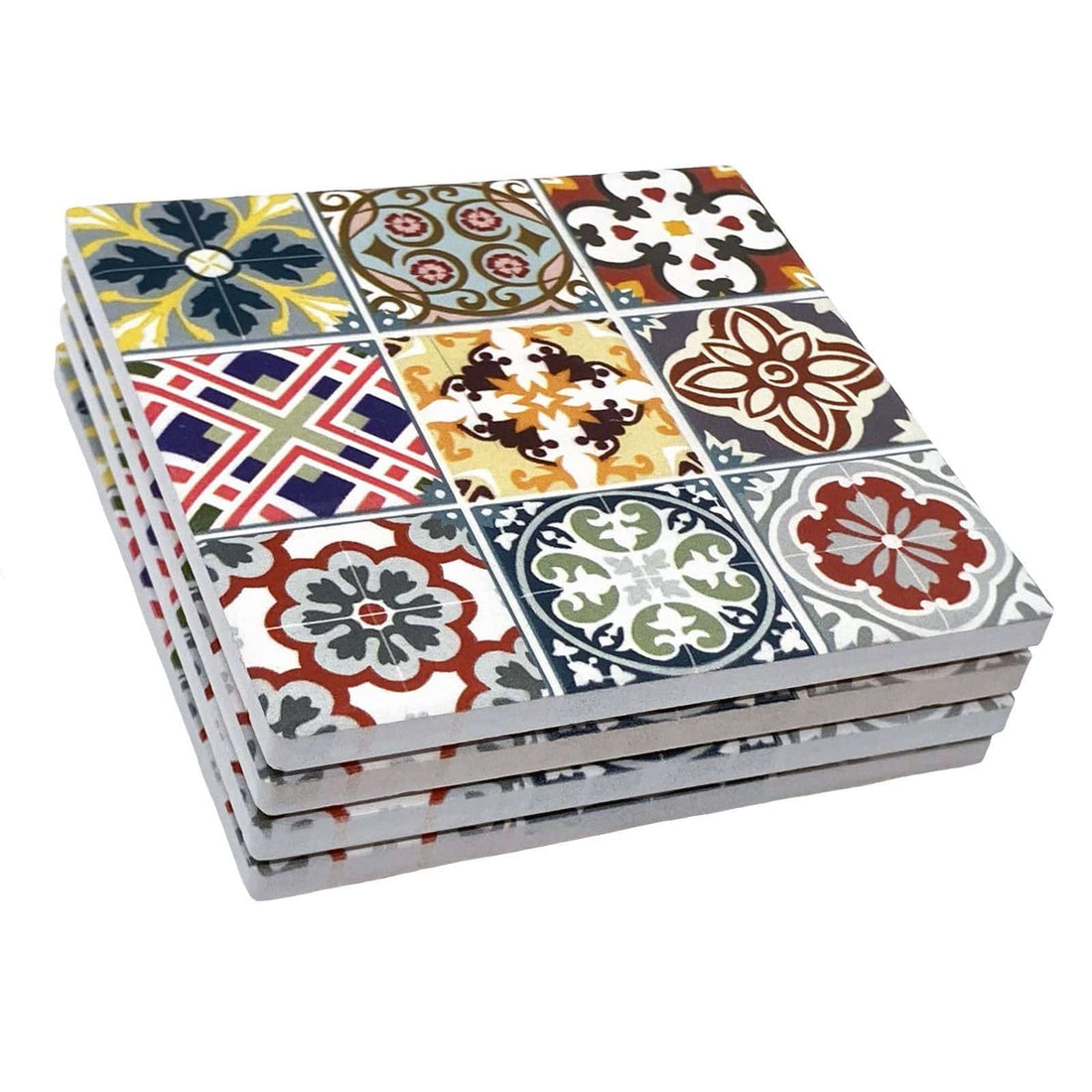 Moroccan Tile Coasters - Design 4 - Set of 4