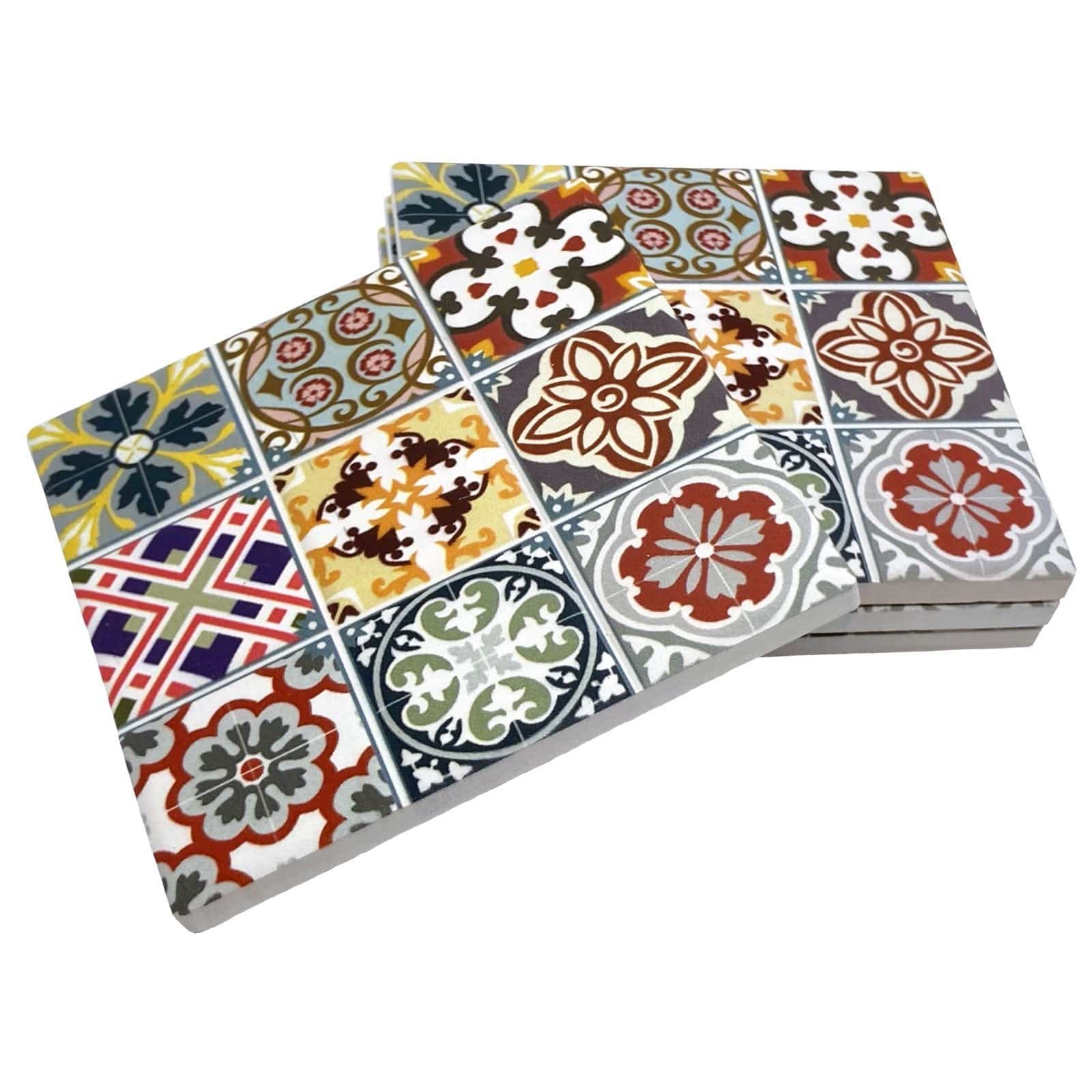 Moroccan Tile Coasters - Design 4 - Set of 4