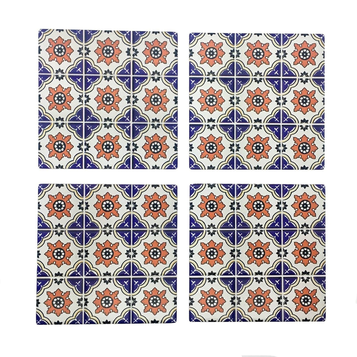 Design 5 Moroccan Tile Coasters - Set of 4.
