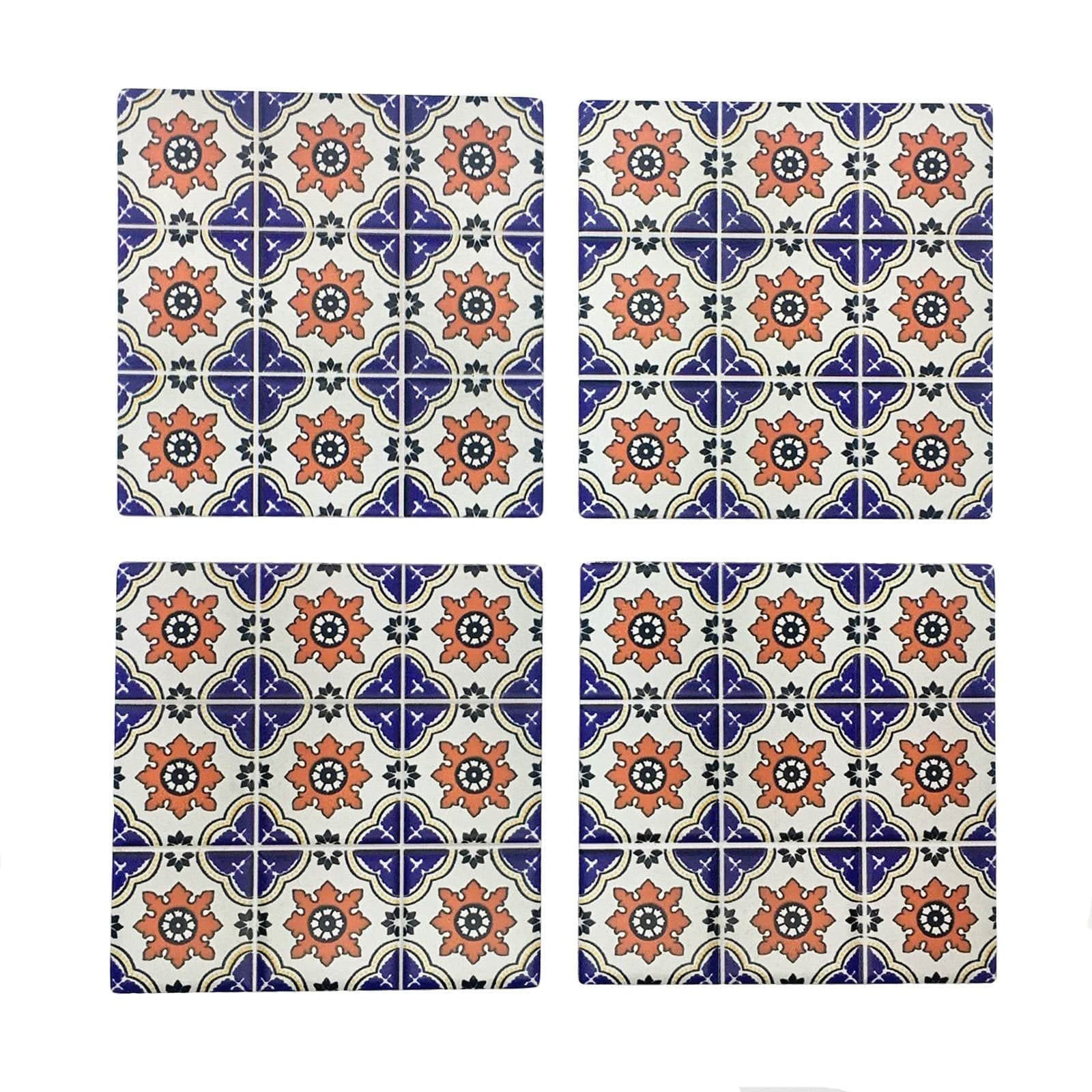 Design 5 Moroccan Tile Coasters - Set of 4.