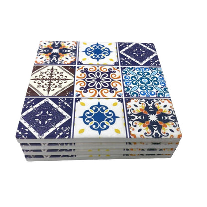 Moroccan Tile Coasters - Design 8 - Set of 4.