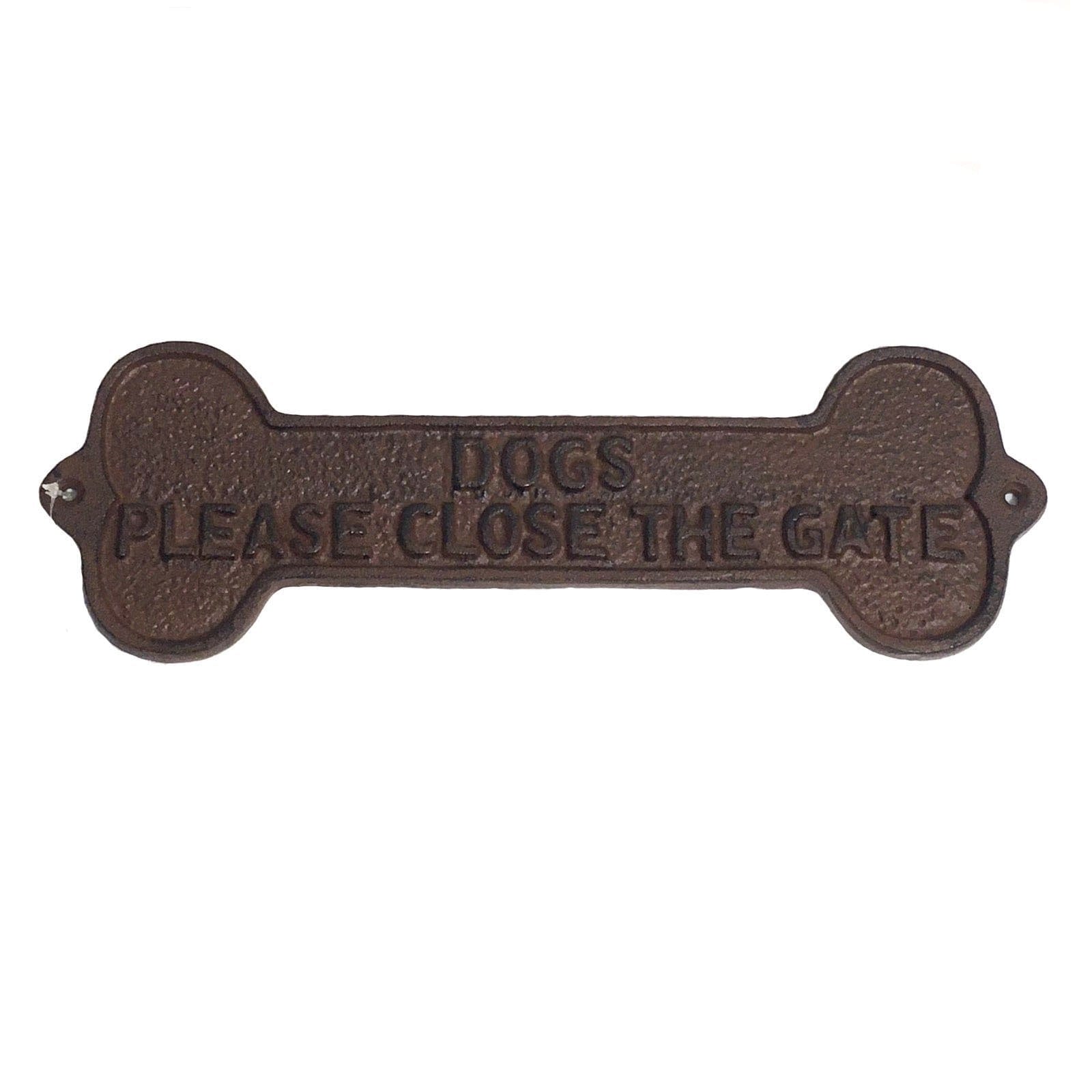 Dogs Please Close the Gate Sign - Cast Iron Sign
