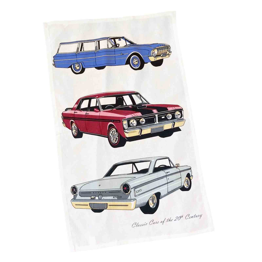 FALCON - CLASSIC CARS 100% Cotton Tea Towel