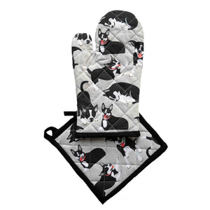 FARM DOGS Oven Mitt & Pot Holder Set
