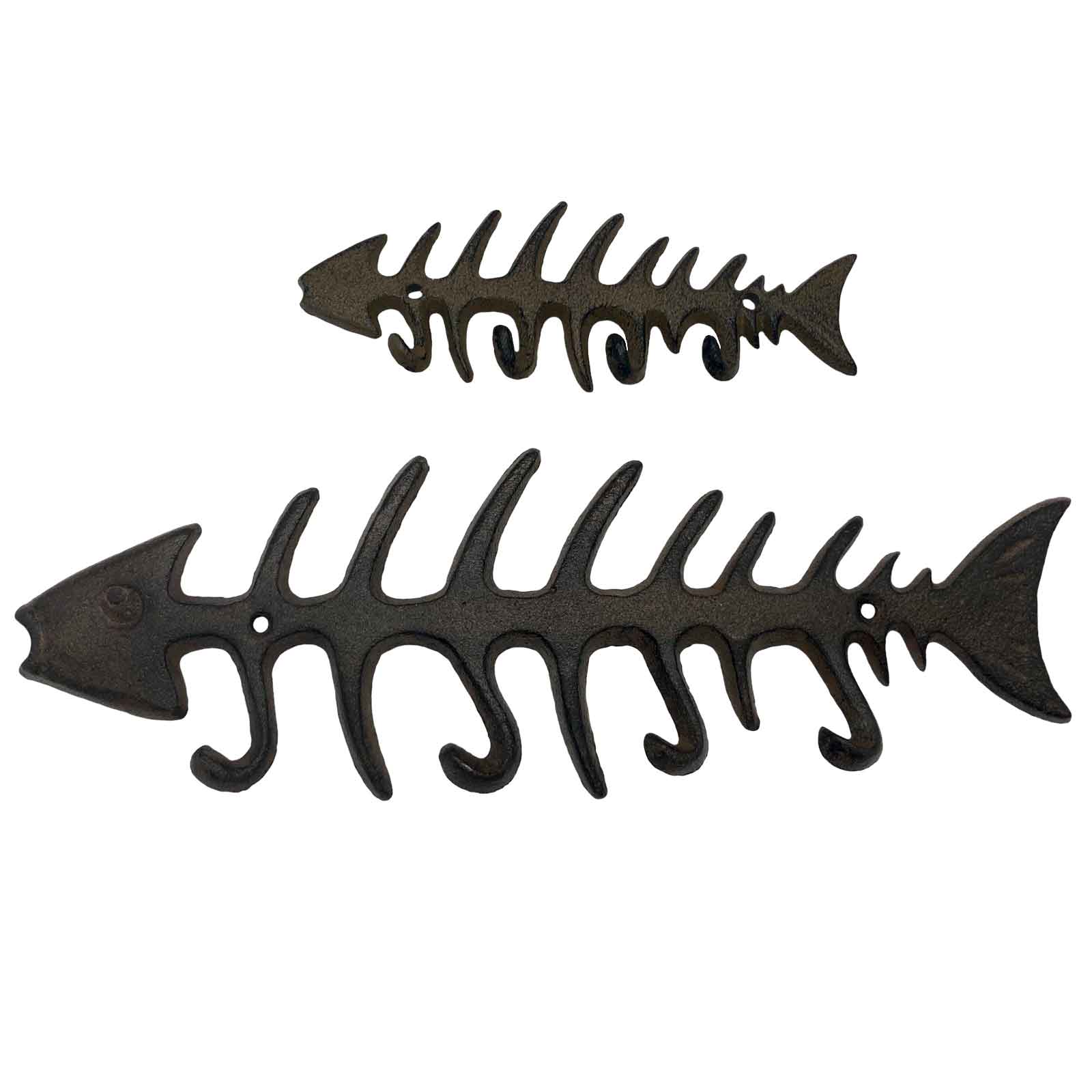 Fishbone Wall Hooks - 2 Sizes Available Large or Small